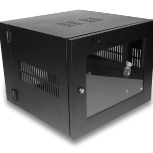 Gabinete de pared  8RU (40X60X51) Abatible puerta de vidrio Nacional-GAB-8RU-N