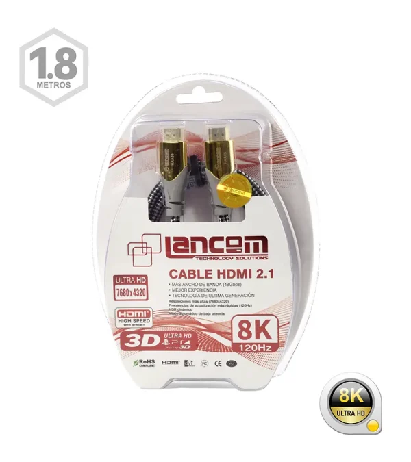 Cable HDMI 2.1v  8K 1.8m/3m/5m/10m