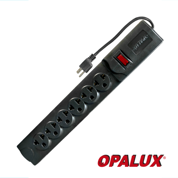 Supresor de picos 6 tomas 220v 0.90cm cable -14-515AB-0.90M