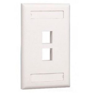 Placa de  2 Tomas blanco Netkey- NK2FIWY