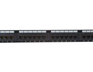 Patch Panel 24P Cat-6 (PANEL+JACK) - P24T-K11-C6C-BK