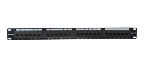 Patch Panel 24P Cat-6 (PANEL+JACK) - P24T-K11-C6C-BK